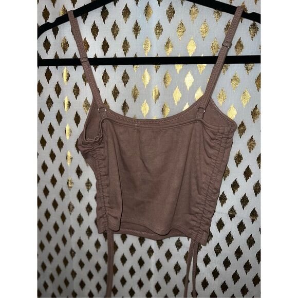 Y2K rhinestone butterfly brown strappy crop top full tilt size S - Picture 4 of 4